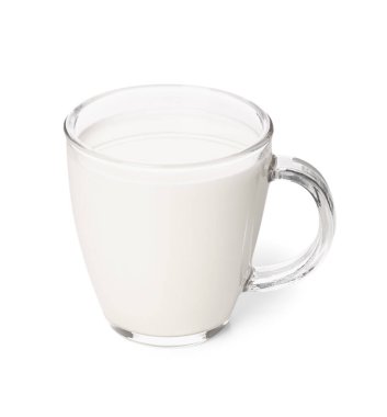 süt beyaz zemin üzerine bir fincan