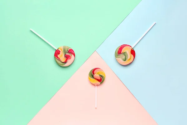 Sweet Pollipops Colorful Background — Stock Photo, Image