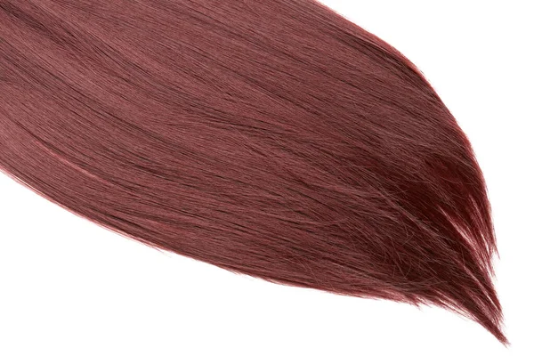 Κόκκινα Καστανά Μαλλιά Λευκό Φόντο — Φωτογραφία Αρχείου