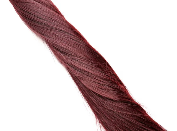 白底红褐色头发 — 图库照片