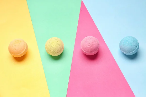 Bath Bombs Color Background — Stock Photo, Image