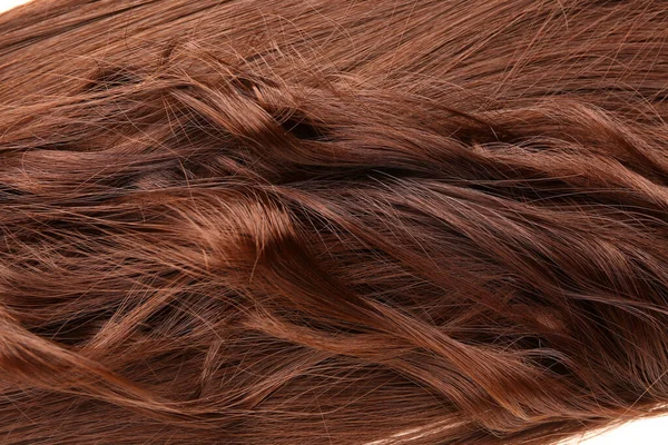 Cheveux Bruns Sur Fond Blanc — Photo