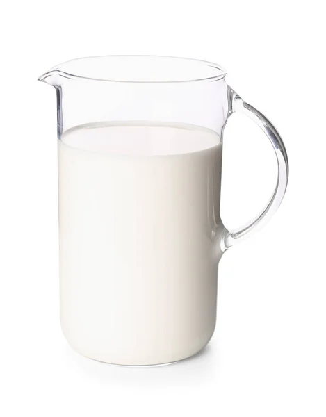 白い背景の上のミルクの水差し — ストック写真