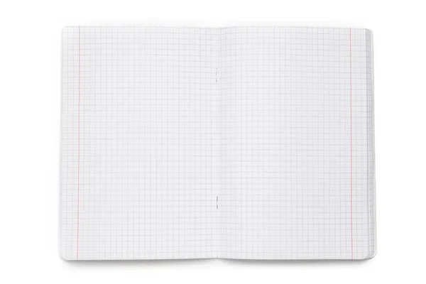 Pagine Copybook Vuote Isolate Sfondo Bianco — Foto Stock