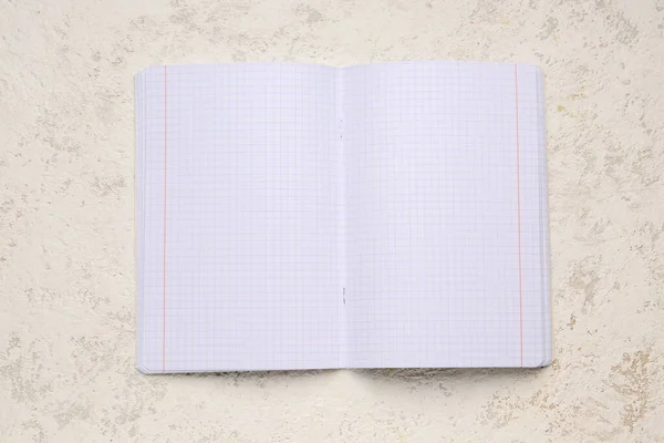 Blank Copybook Pages White Grunge Background — Stock Photo, Image