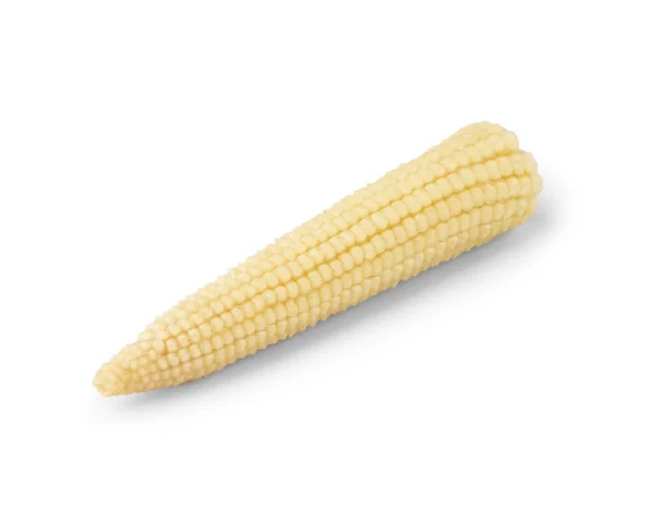 Leckere Maiskolben Aus Dosen Auf Weißem Hintergrund — Stockfoto