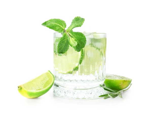 Glass Tasty Mojito Isolated White Background Royalty Free Stock Images