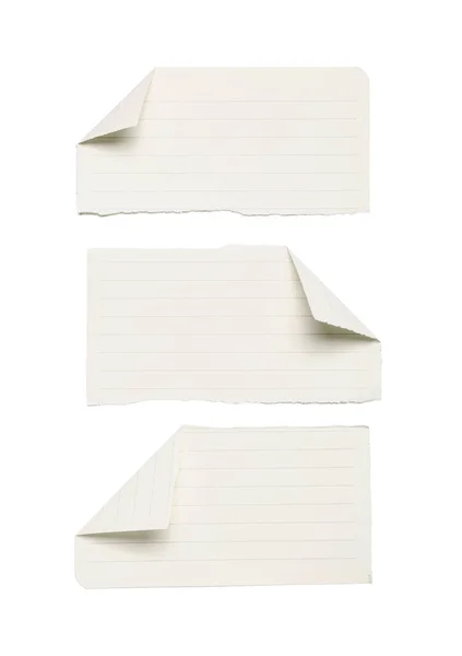 Roztrhané Kusy Papíru Listy Izolované Bílém Pozadí — Stock fotografie