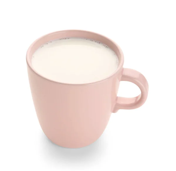 Cup Milk White Background — Stock Photo, Image