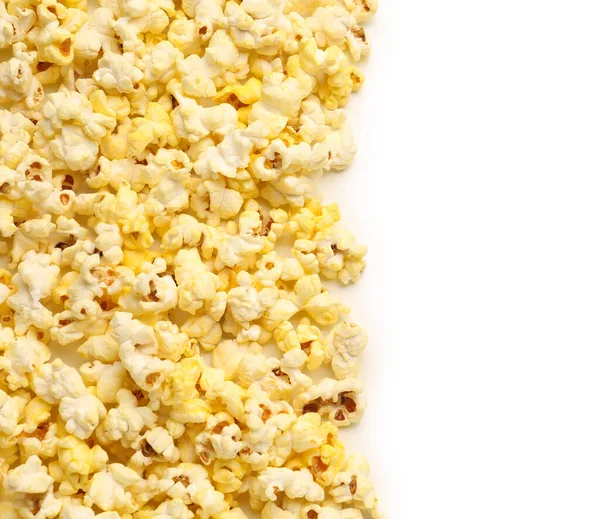 Crispy Popcorn White Background Closeup — Stock Photo, Image