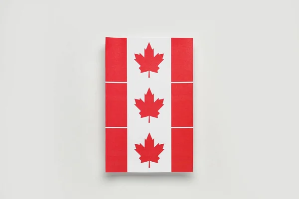 Pappersflaggor Kanada Vit Bakgrund — Stockfoto