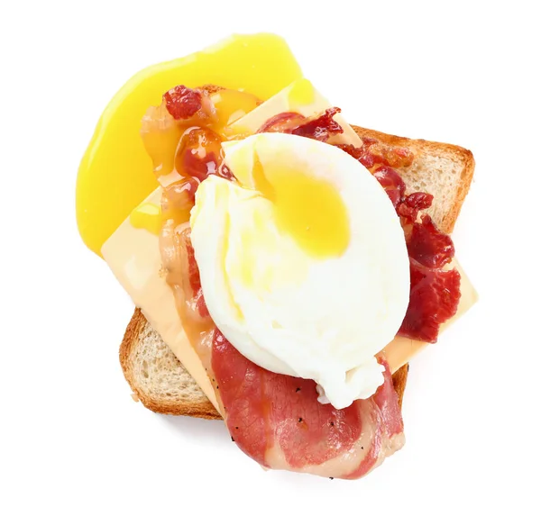 Tasty Egg Benedict Isolated White Background — Stock Photo, Image