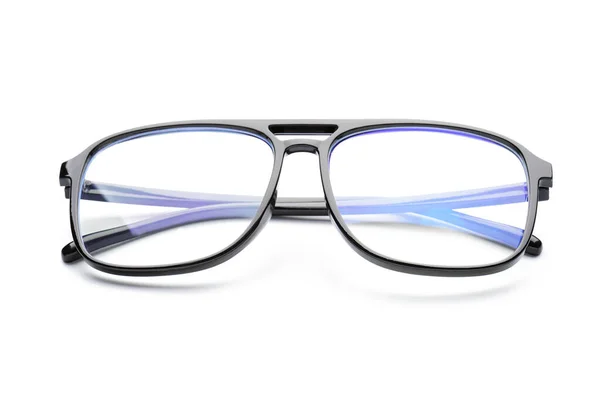 Snygga Glasögon Isolerad Vit Bakgrund — Stockfoto