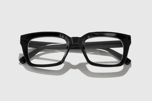 Stílusos Fekete Szemüveg Fehér Háttér — Stock Fotó