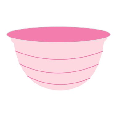 Beyaz arka plan üzerinde pembe kase