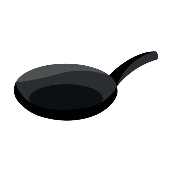 Frying Pan White Background — Stock Vector