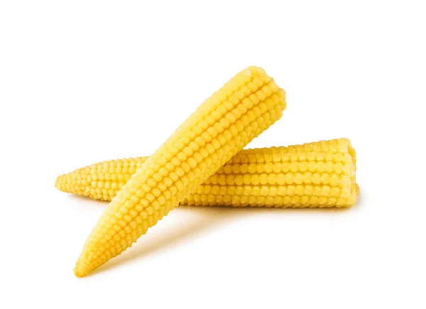 Вкусный Кукурузный Початок Белом Фоне — стоковое фото