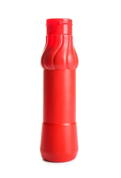 Botella Plástico Ketchup Sobre Fondo Blanco — Foto de Stock