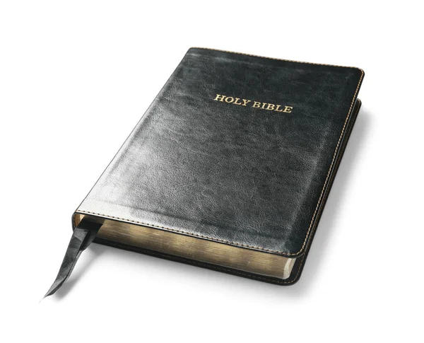 Sacra Bibbia Isolata Sfondo Bianco — Foto Stock