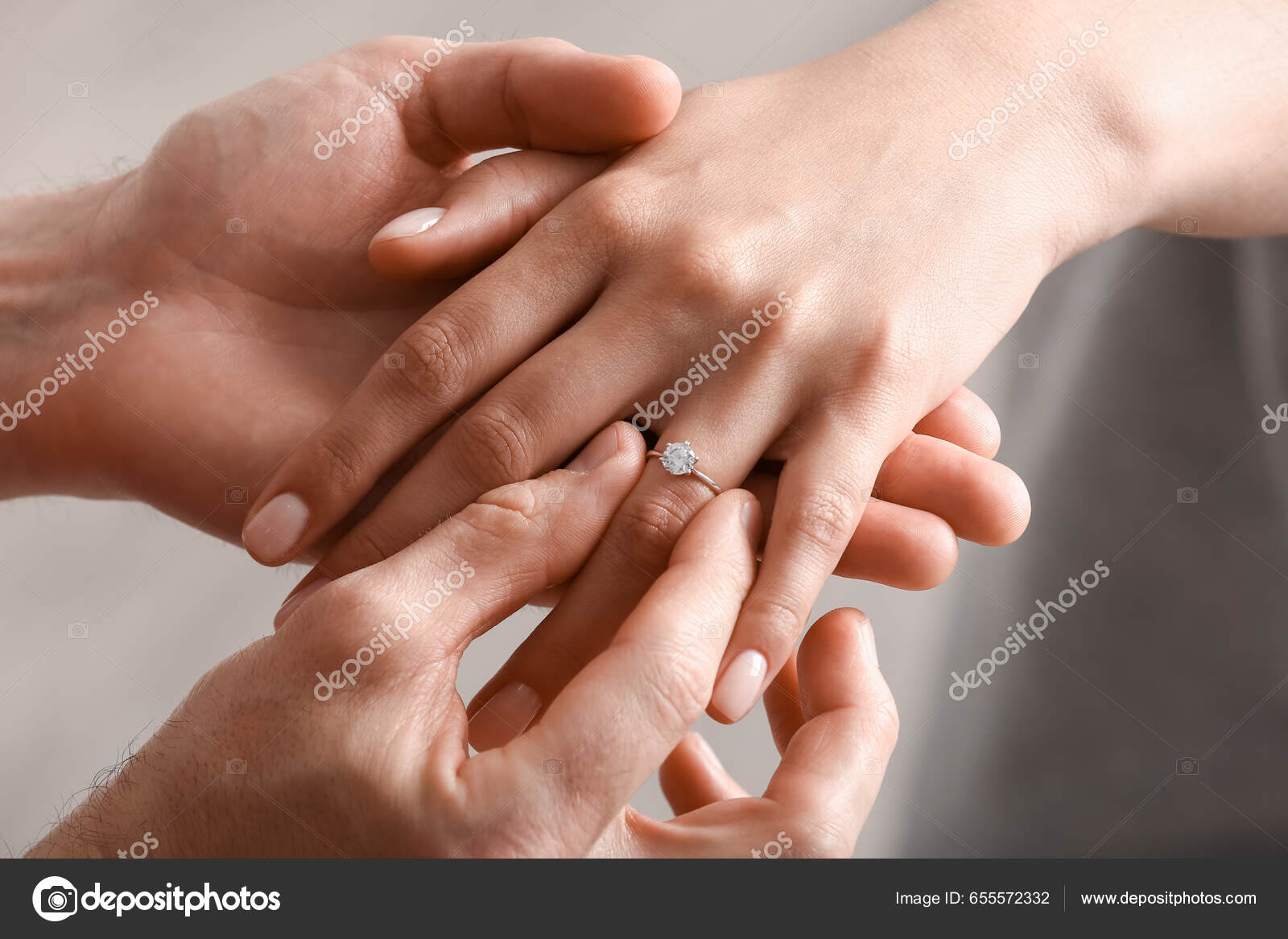 A Trace From The Wedding Ring On The Ring Finger. Female Hand Shows The  Trace Of The Engagement Ring. Stock Photo, Picture and Royalty Free Image.  Image 146077730.