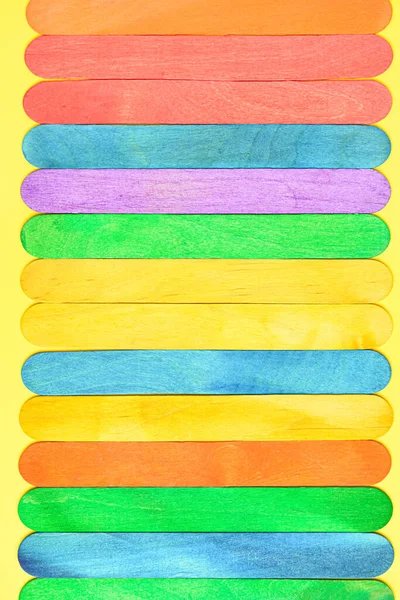 Palitos Helado Colores Sobre Fondo Beige — Foto de Stock