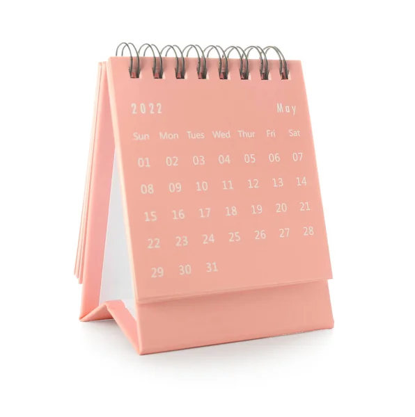 Flip Calendar May White Background — Stock Photo, Image