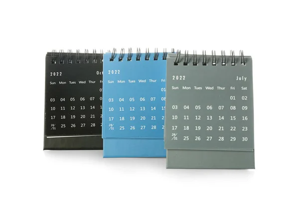 Flip Kalender Auf Weißem Hintergrund — Stockfoto