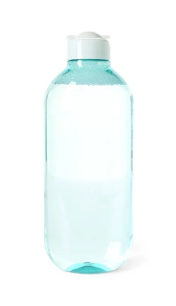 Flaska Med Mikällarvatten Vit Bakgrund — Stockfoto