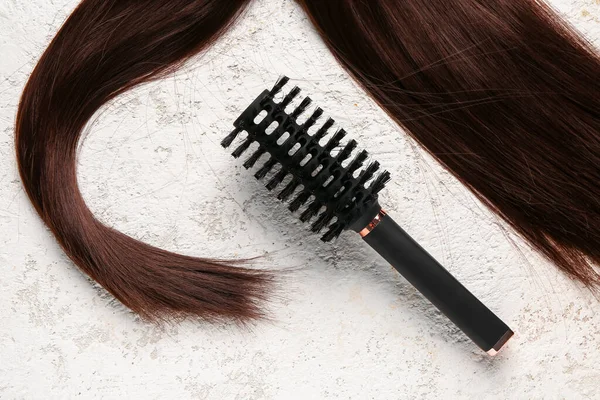 Brown Hair Brush Grunge Background — Stock Photo, Image