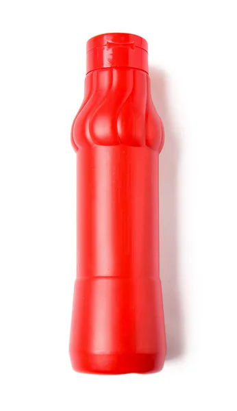 Пластиковая Бутылка Кетчупа Белом Фоне — стоковое фото