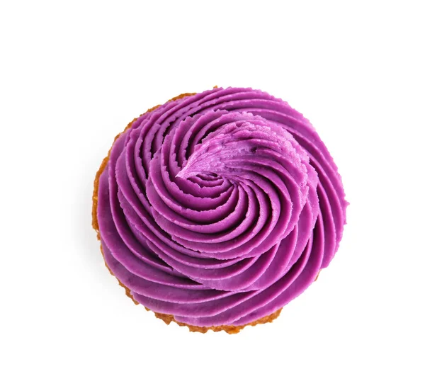 stock image Tasty cupcake on white background