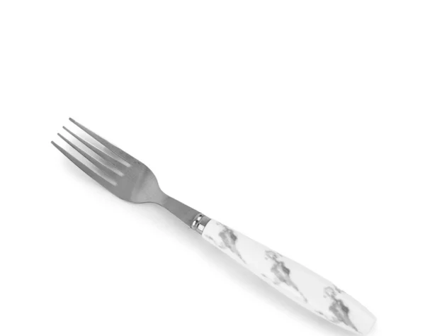 Silver Fork Grunge Handle White Background — Stock Photo, Image
