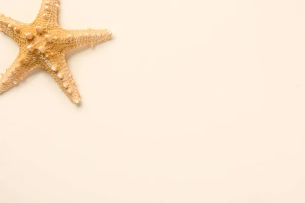 Красивая Морская Звезда Бежевом Фоне — стоковое фото