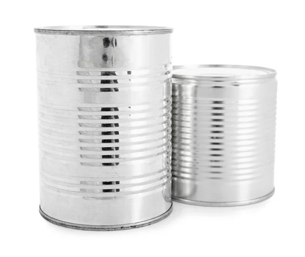 Canning Tins White Background — Stock Photo, Image