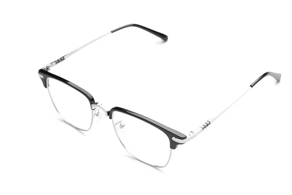 Stijlvolle Brillen Geïsoleerd Witte Achtergrond — Stockfoto