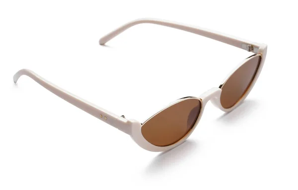 Óculos Sol Elegantes Isolados Fundo Branco — Fotografia de Stock