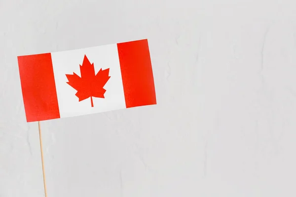 Papieren Vlag Van Canada Witte Achtergrond Close — Stockfoto