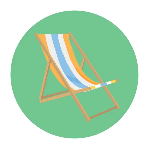 Beach Chair White Background — Stock Vector