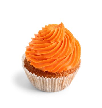 Beyaz arka planda lezzetli kekler.