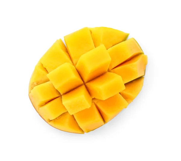 Čerstvý Střih Mango Bílém Pozadí — Stock fotografie