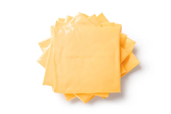 白を基調としたおいしい加工チーズの山 — ストック写真