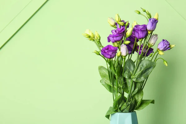 Eustoma Květiny Zeleném Pozadí — Stock fotografie