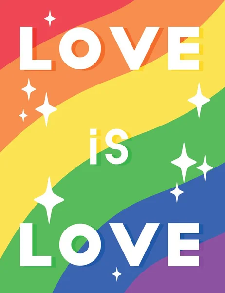 Bannière Colorée Avec Texte Love Love — Image vectorielle