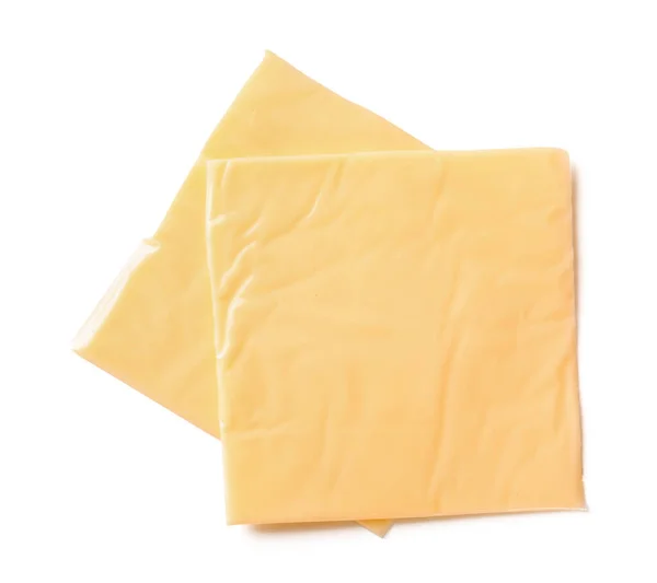 Кусочки Вкусного Сыра Белом Фоне — стоковое фото