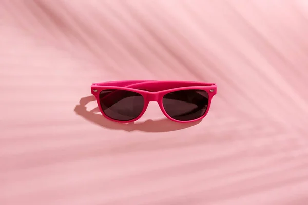Stylish Sunglasses Pink Background — Stock Photo, Image