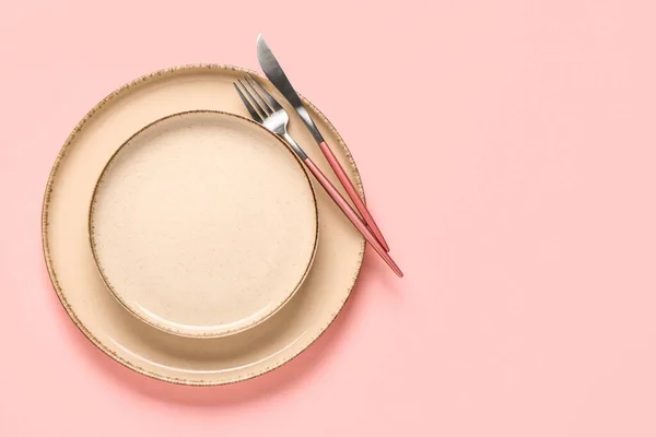 접시와 분홍빛 — 스톡 사진