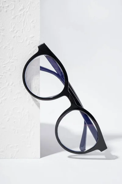 Nowoczesne Czarne Okulary Białym Tle — Zdjęcie stockowe