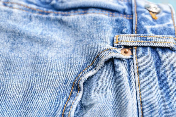 Stylish Denim Jeans Background Closeup — Stock Photo, Image
