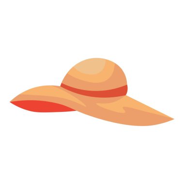 Beyaz arka planda saman plaj şapkası