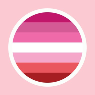 Pembe arka planda Lezbiyen Gurur Bayrağı